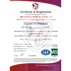 ISO Certificate of Textile Technocrats